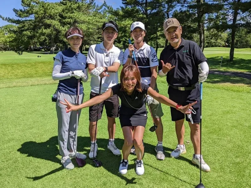 提携ゴルフ場でラウンドレッスン